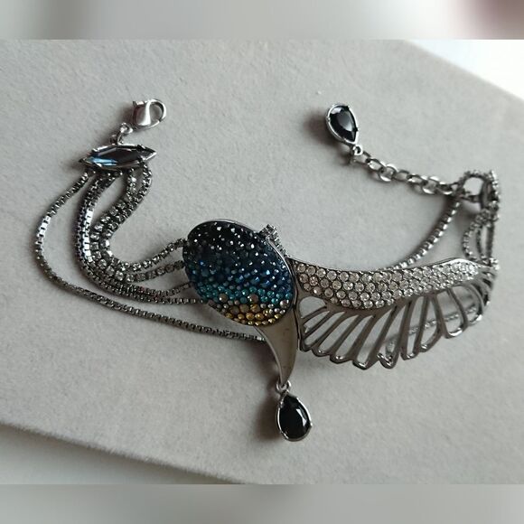 Super exquisite Swarovski peacock bracelet - Picture 7 of 14